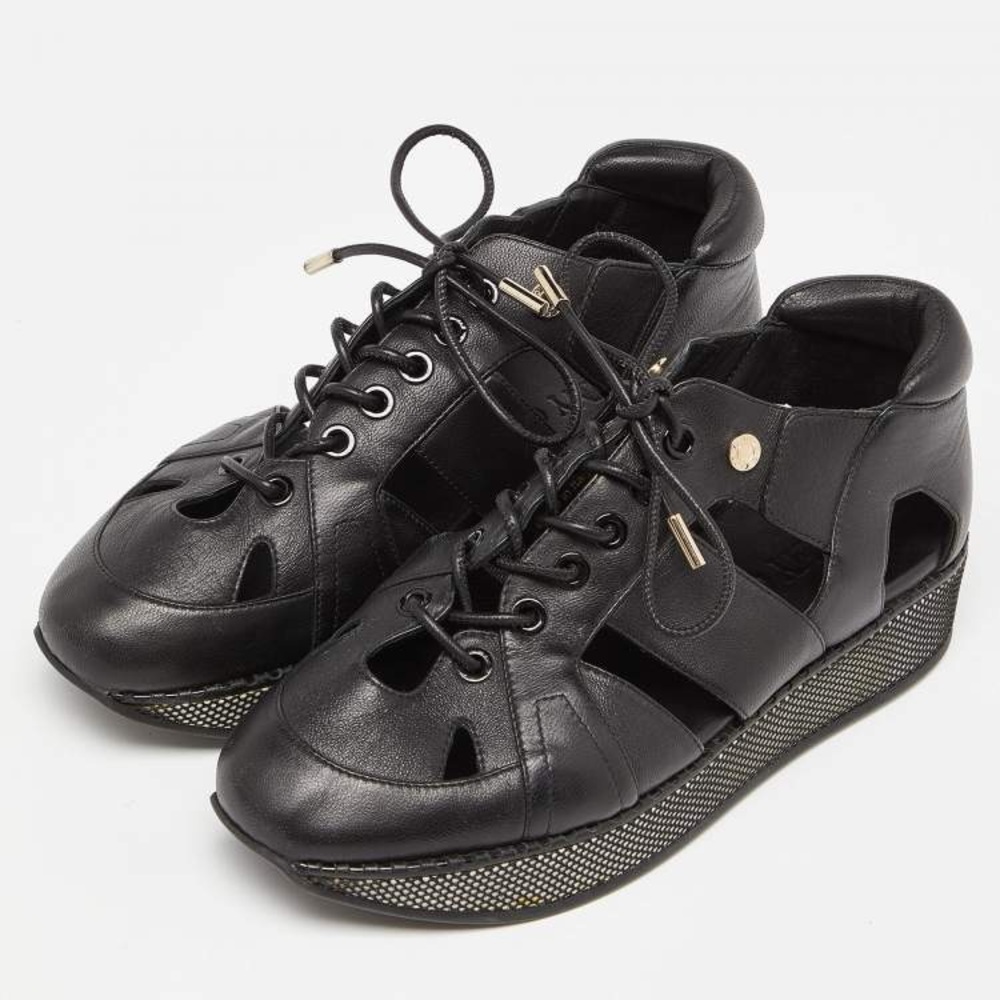 Jimmy Choo Black Cut Out Leather Morton
Sneakers Size 38.5